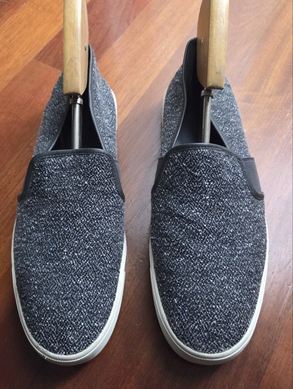 Vince Blair Women's Slip-on Tweed Grey Sneakers, Size 11